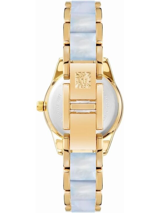 Anne Klein Women\'s Light Blue Gold Analog Quartz Resin Bracelet Luxury Watch main image 2